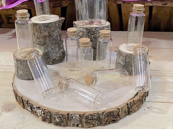 Mini frascos de cristal para decoración y presentaciones