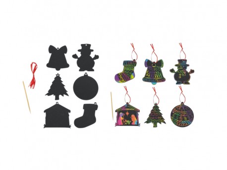 Adornos rasca de Navidad
