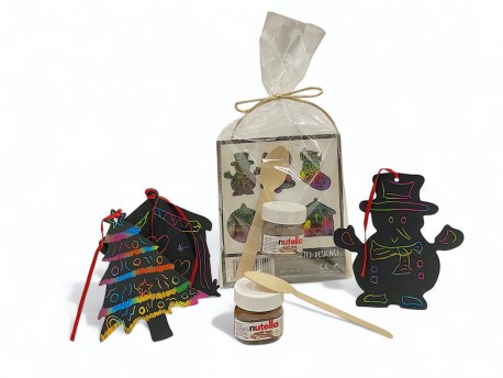 Adornos rasca de Navidad con nutella
