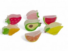 Pinzas para el pelo frutas
