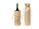 Pack 50 bolsas para botella de yute natural