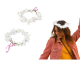 Diadema flores blancas con luz LED para bodas y fiestas – Eventos VP