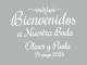 vinilo personalizado bienvenidos a nuestra boda con nombres y fecha – Eventos VP