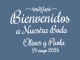vinilo personalizado bienvenidos a nuestra boda con nombres y fecha – Eventos VP