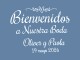 vinilo personalizado bienvenidos a nuestra boda con nombres y fecha – Eventos VP