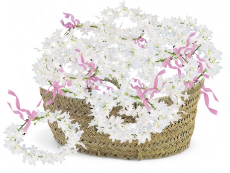 40 diademas luminosas flores LED con capazo