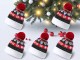 Pack gorros Navidad LED con pom pom