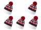 Pack gorros Navidad LED con pom pom