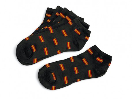 Pack 12 pares calcetines tobilleros bandera de Espa&ntilde;a