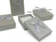 Cajas de cartón alta calidad colores con lazo de raso y almohadilla interior, ideales para regalos y bisutería, pack de 12 unida