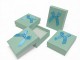 Cajas de cartón alta calidad colores con lazo de raso y almohadilla interior, ideales para regalos y bisutería, pack de 12 unida