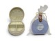 Joyero de viaje compacto surtido en cuatro colores con compartimentos para joyas