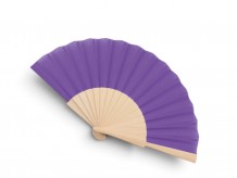 Abanico de madera lila